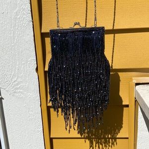 Handmade beaded mini handbag